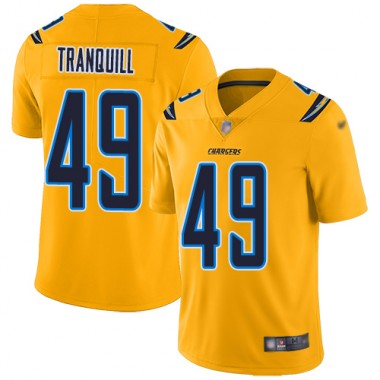 Los Angeles Chargers NFL Football Drue Tranquill Gold Jersey Men Limited #49 Inverted Legend